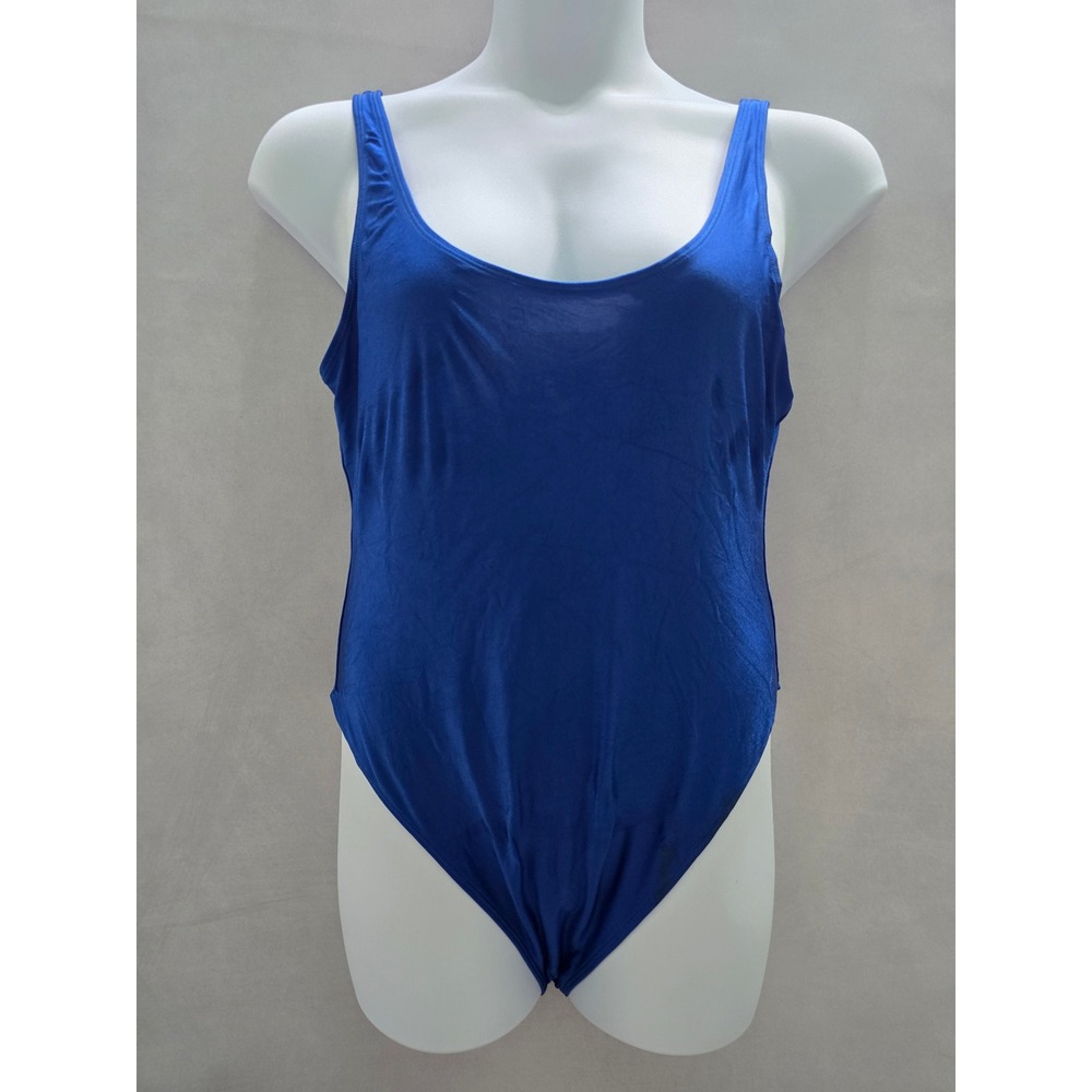 Blue Beach Resort Vacation One Piece Swimsuit Plus XXL